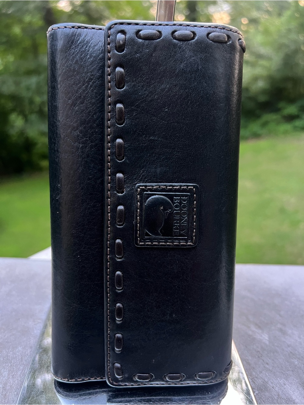 DOONEY AND BOURKE FLORENTINE CONTINENTAL CHECK ORGANIZER WALLET